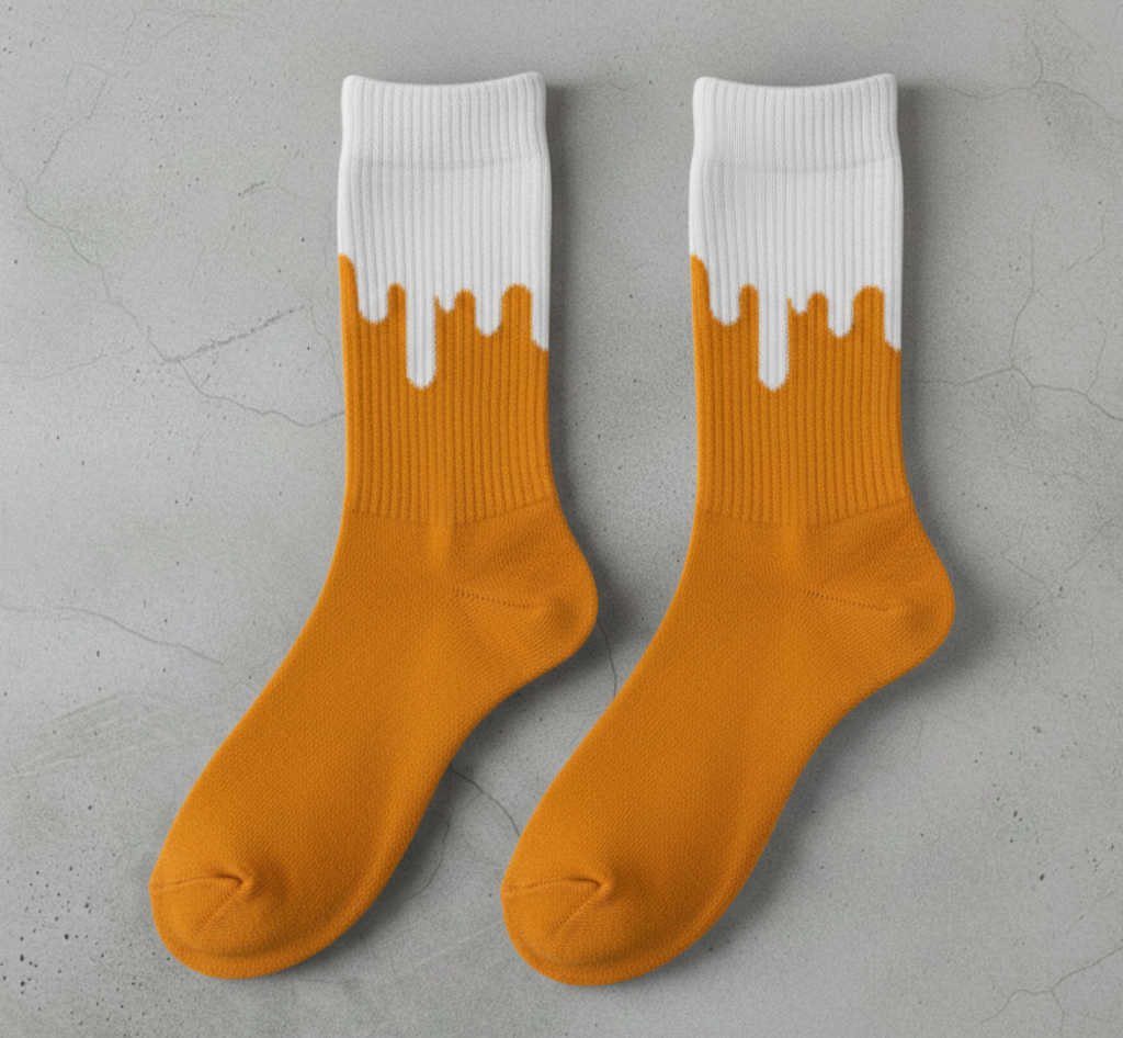 Yellow Melt Crew Socks