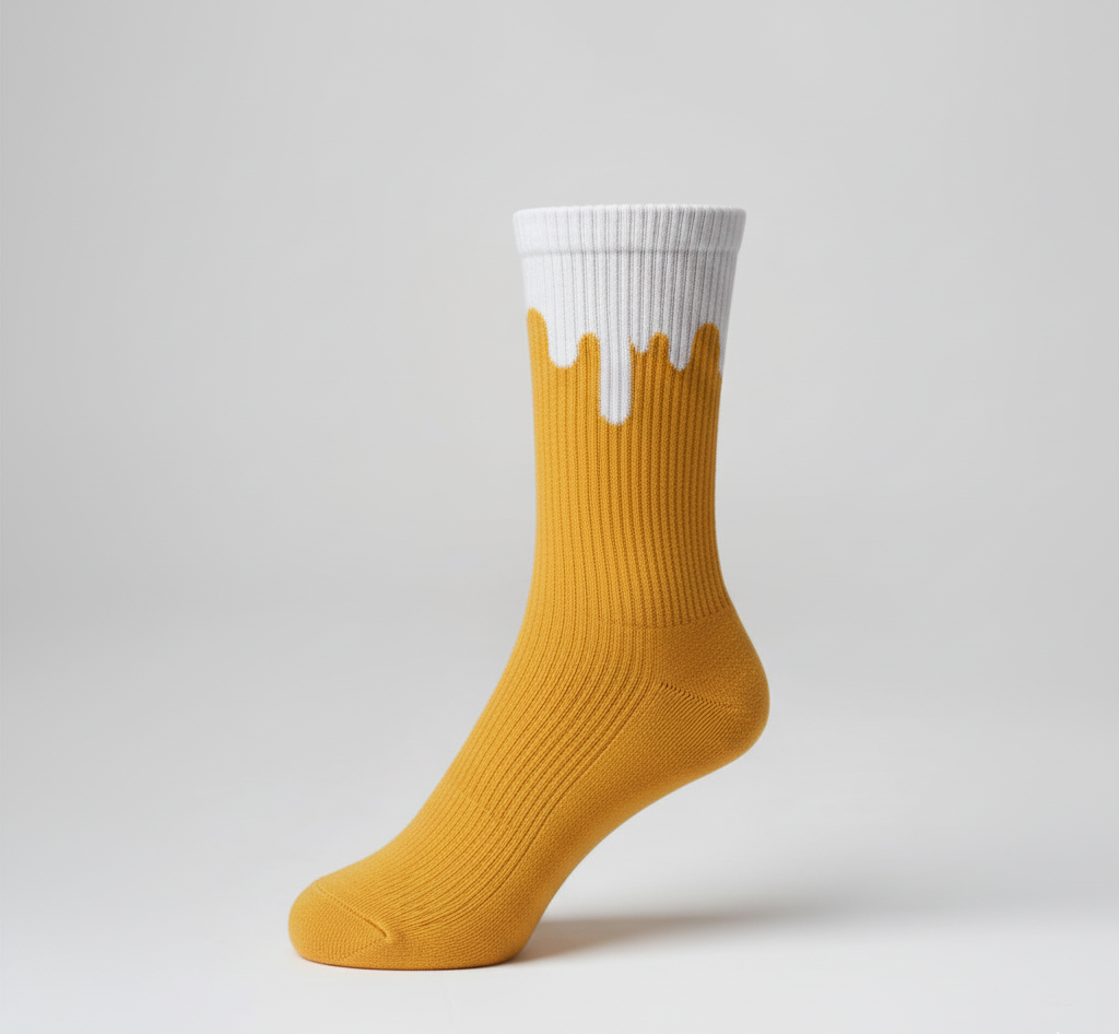 Yellow Melt Crew Socks